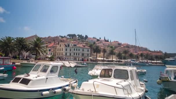 Rovinj Kroatien Maj 2017 Vackra Historiska Muromgärdade Seaside Staden Rovinj — Stockvideo