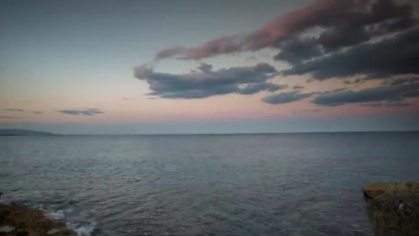 Alba Mattutina Sul Mar Mediterraneo Sicilia — Video Stock