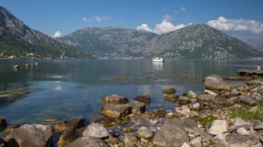Görünümü güzel sahil Kotor Karadağ 