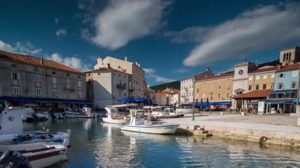 Cres Croácia Maio 2017 Pequena Cidade Piscatória Cres Ilha Cres — Vídeo de Stock