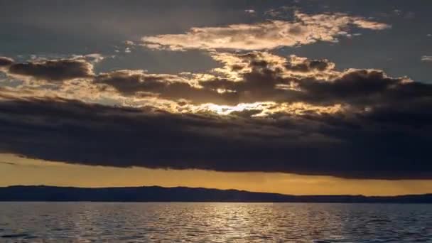 Fantastisk Tid Förfaller Solnedgång Montenegro — Stockvideo