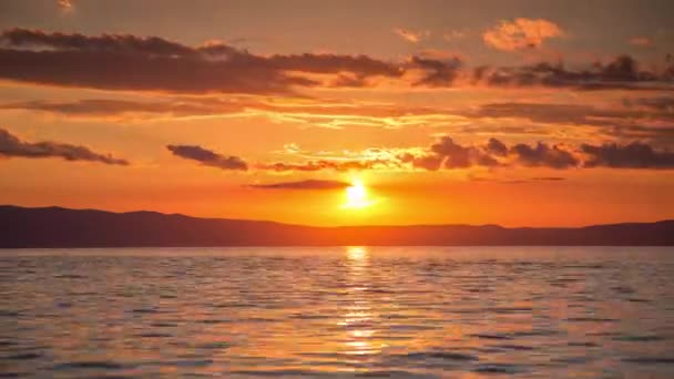 Stunning Time Lapse Sunset Montenegro — Stock Video