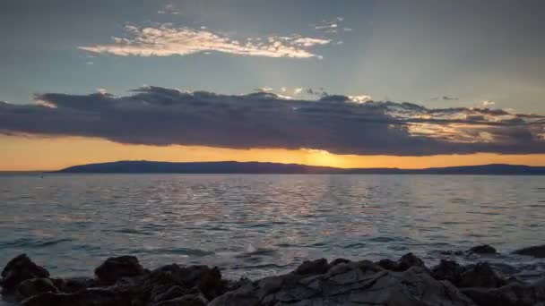 モンテネグロの夕焼けの美しい時間の経過 — ストック動画