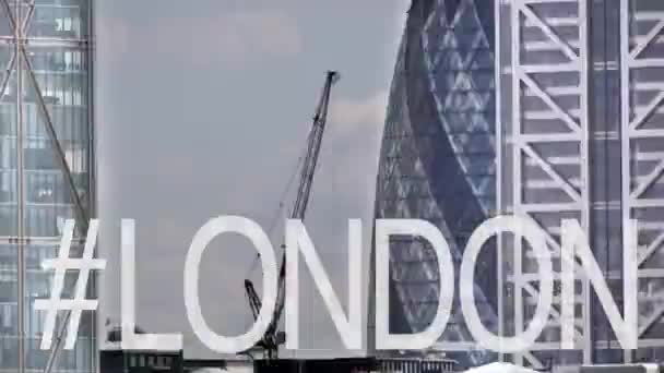 2017年5月 在伦敦的不同地区和地点的图像蒙太奇 建筑物 — 图库视频影像