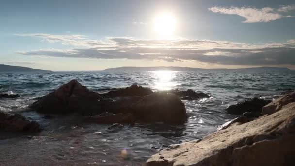 Beautiful Deserted Limoni Beach Scene Mljet Island Croatia Stunning Crystal — Stock Video