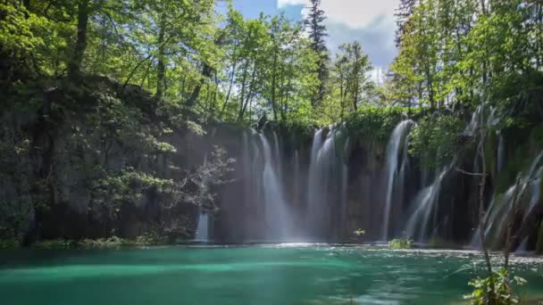 Naturliga Underverk Plitvicesjöarna Kroatien — Stockvideo