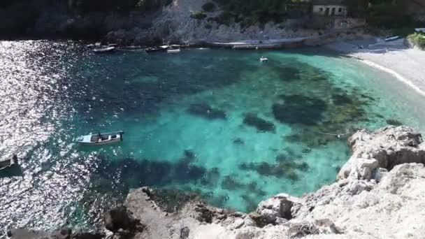 Belle Plage Île Mljet Croatie Avec Une Eau Cristalline Magnifique — Video