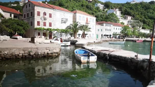 Veli Losinj Mei 2017 Kleine Vissersdorpje Van Veli Losinj Eiland — Stockvideo