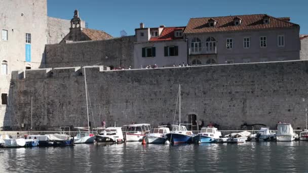 Dubrovnik Maj 2017 Kust Staden Dubrovnik Kroatien Största Turistattraktioner — Stockvideo