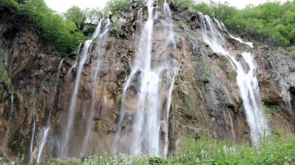 Plitvice Gölleri Milli Parkı Hırvatistan Doğal Harikası — Stok video