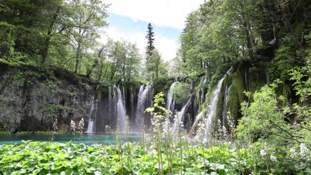 Maravilla Natural Del Parque Nacional Los Lagos Plitvice Croacia — Vídeos de Stock