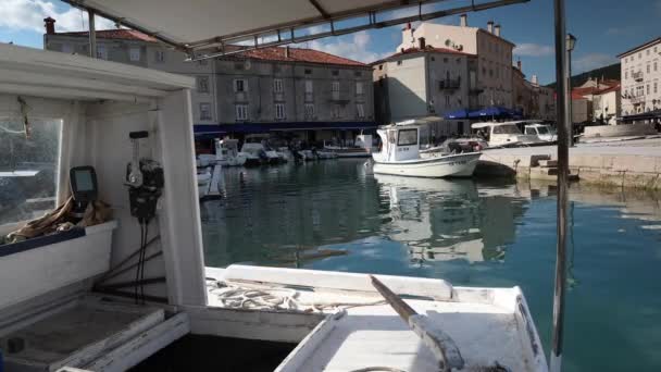 Beau Port Ville Cres Ville Principale Sur Île Cres Croatie — Video