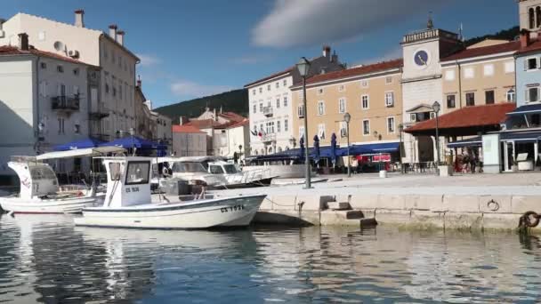 Црес Хорватія Травня 2017 Невеликого Рибальського Містечка Црес Острові Cres — стокове відео