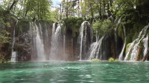 Φυσικό Θαύμα Του Εθνικό Πάρκο Λιμνών Plitvice Κροατία — Αρχείο Βίντεο