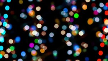 Soyut ışık efektleri ve siyah arka plan üzerinde desenler