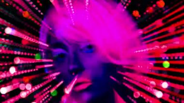 kızdırma uv neon disko seksi kadın cyber bebek