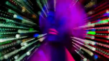 kızdırma uv neon disko seksi kadın cyber bebek