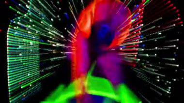 kızdırma uv neon disko seksi kadın cyber bebek