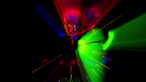 Glow uv neon sexig disco kvinnliga cyber docka — Stockvideo