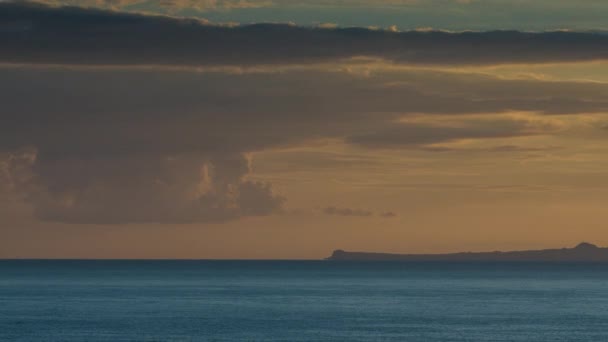 Salida Del Sol Temprano Mañana Sobre Mar Mediterráneo Sicilia — Vídeos de Stock