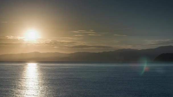 Wczesny Wschód Słońca Nad Morzem Śródziemnym Sycylii — Wideo stockowe