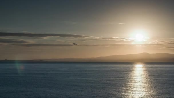 Časný Ranní Východ Slunce Nad Středozemním Mořem Sicílii — Stock video