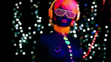UV neon disko seksi kadın cyber oyuncak robot elektronik oyuncak parlayan