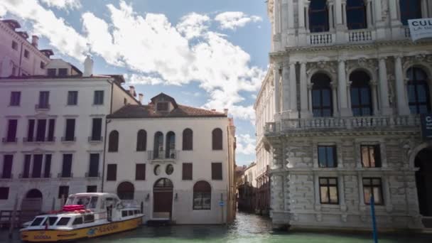 Skott Kanalen Berömda Staden Venedig — Stockvideo