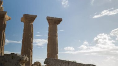 Hareket atış Yunan Selinunte Sicilya, İtalya'nın kalıntıları