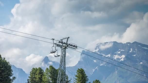 Pohled Lanovky Verbier Švýcarské Alpy — Stock video