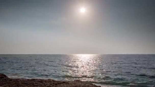 Solnedgången Timelapse Liten Strand San Vito Capo Med Fantastiska Färger — Stockvideo