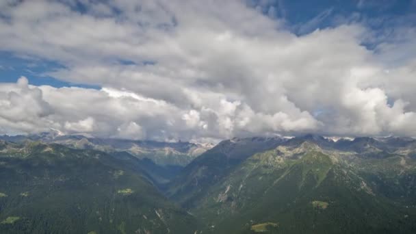 Timelapse Úžasné Hory Dolomity Italských Alpách — Stock video