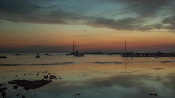 Impressionante Timelapse Pôr Sol Sobre Mar Adriático Croácia — Vídeo de Stock