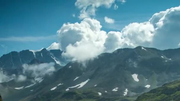 Great Bernard Pass Och Omgivande Bergen Alperna Där Italien Och — Stockvideo
