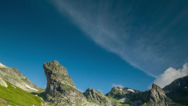 Great Bernard Pass Montanhas Circundantes Alpes Onde Itália Suíça Encontram — Vídeo de Stock