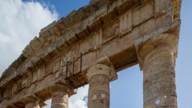 Sicilya, İtalya Selinunte Yunan kalıntıları görünümünü