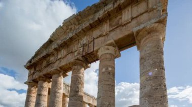 Sicilya, İtalya Selinunte Yunan kalıntıları görünümünü