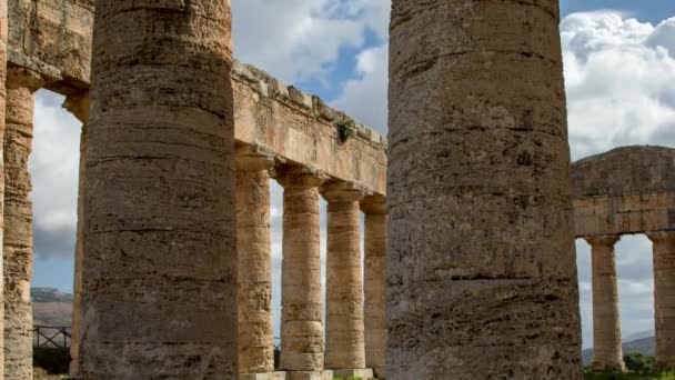 Вид Греческие Руины Селинунта Сицилии Италия — стоковое видео