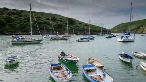 Den Vackra Hamnen Staden Solva Wales Denna Stad Ett Populärt — Stockvideo