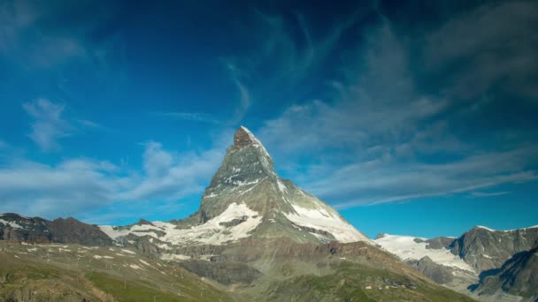 Východ slunce horu Matterhorn — Stock video