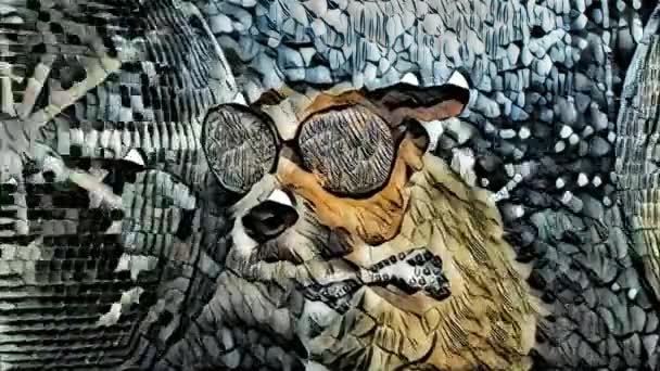 Jack Russell Σκυλί Πικάπ Djing Και Ακουστικά — Αρχείο Βίντεο