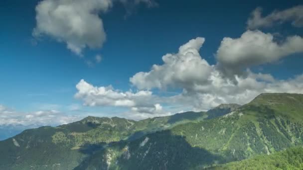 Groene Bergen Valleien Verbier Zwitserse Alpen — Stockvideo