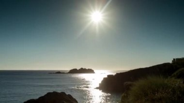 güzel bir plaj praia de vilar galican sahil İspanya bir yaz gününde