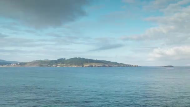 Beautiful Beach Praia Vilar Galican Coast Spain Summer Day — Stock Video