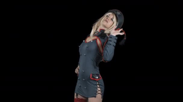 Incredibile Donna Che Balla Abito Cappello Costume — Video Stock