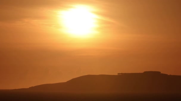 Indah Matahari Terbenam Atas Laut Galicia Spanyol — Stok Video