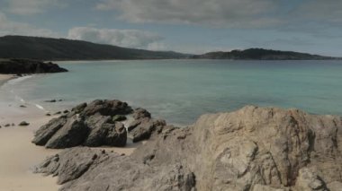 güzel bir plaj praia de vilar galican sahil İspanya bir yaz gününde