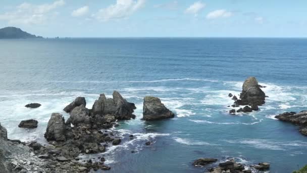 Lenyűgöző Masszív Clifftops Loiba Galíciában Spanyolország — Stock videók