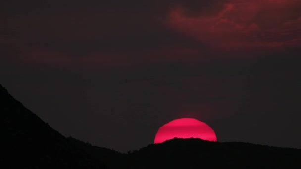 View Fiery Vivid Sunset Picos Europa Asturia Spain — Stock Video