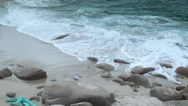 スペイン海岸 ガリシア コスタ モルテにペドロサ ビーチ — ストック動画